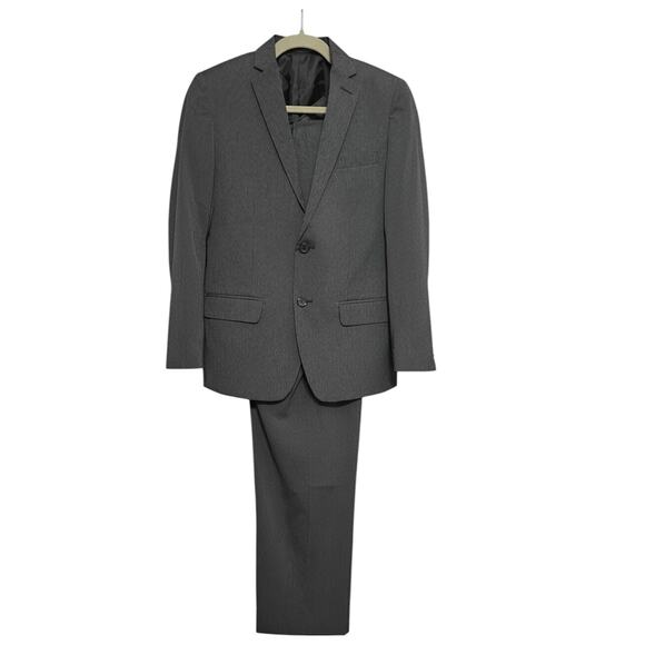 Van Heusen Black Mini Stripe Suit Boys Size 14 Regular - New With Tags - Picture 1 of 1